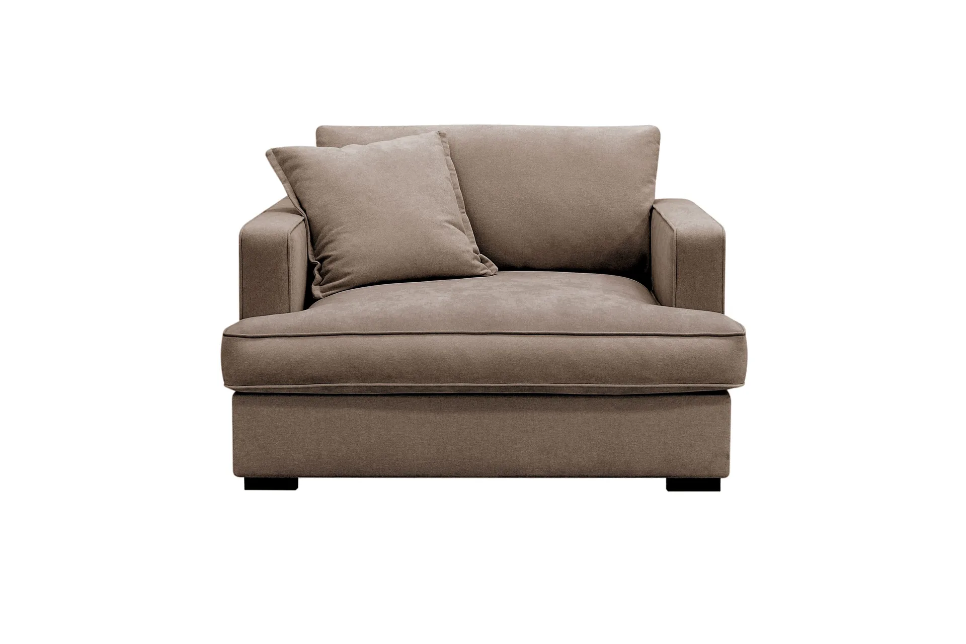 rossita lyx extra djup fåtölj - brun tyg