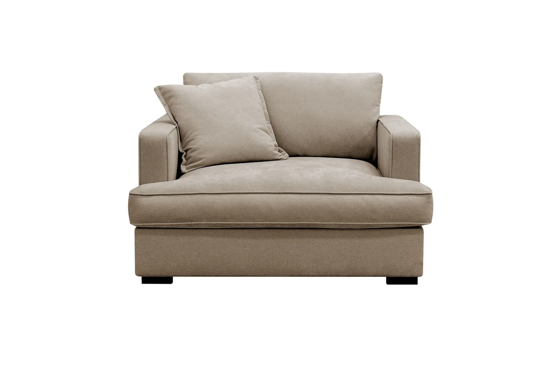 rossita lyx extra djup fåtölj - brun tyg