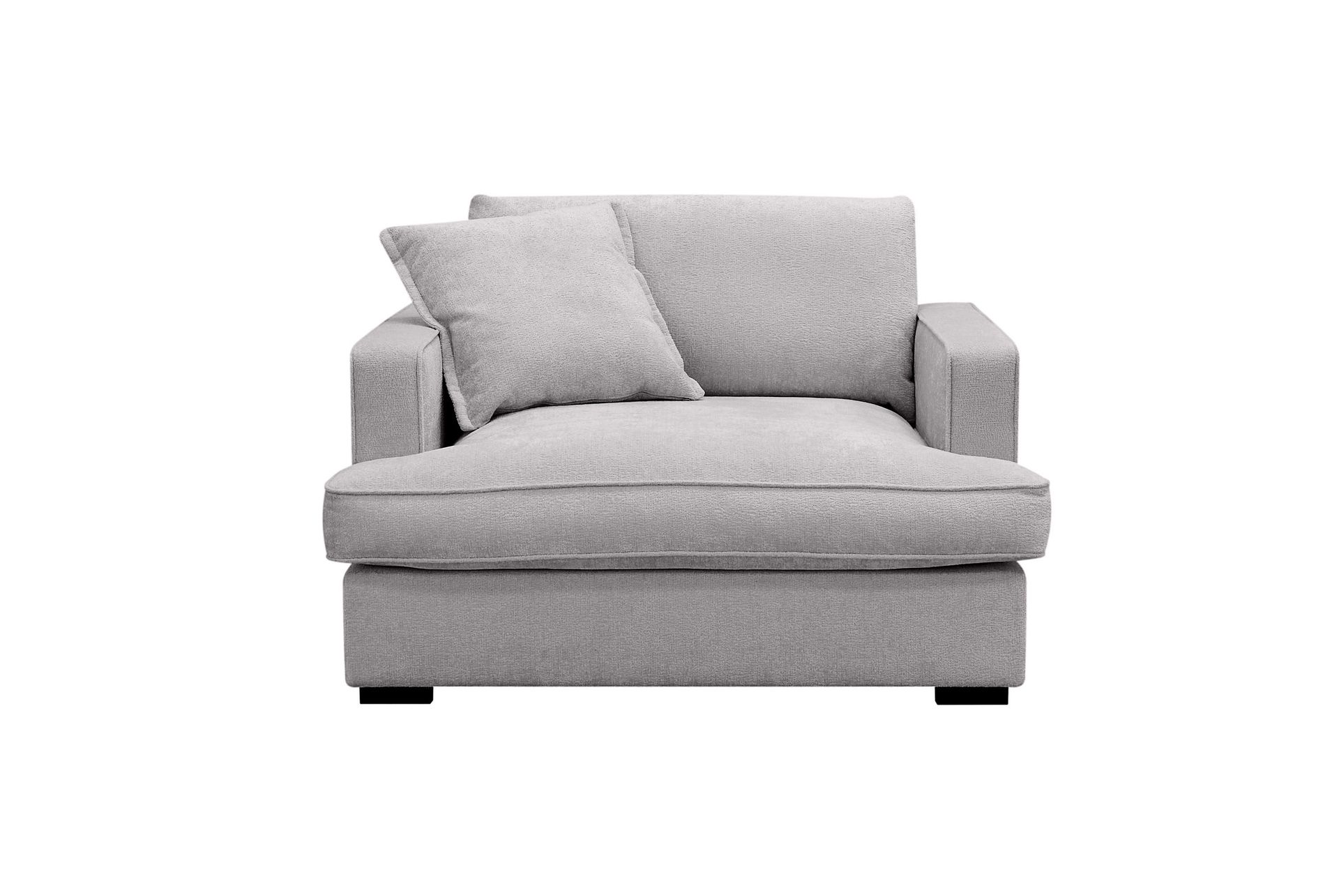 rossita lyx extra djup fåtölj - grå chenille