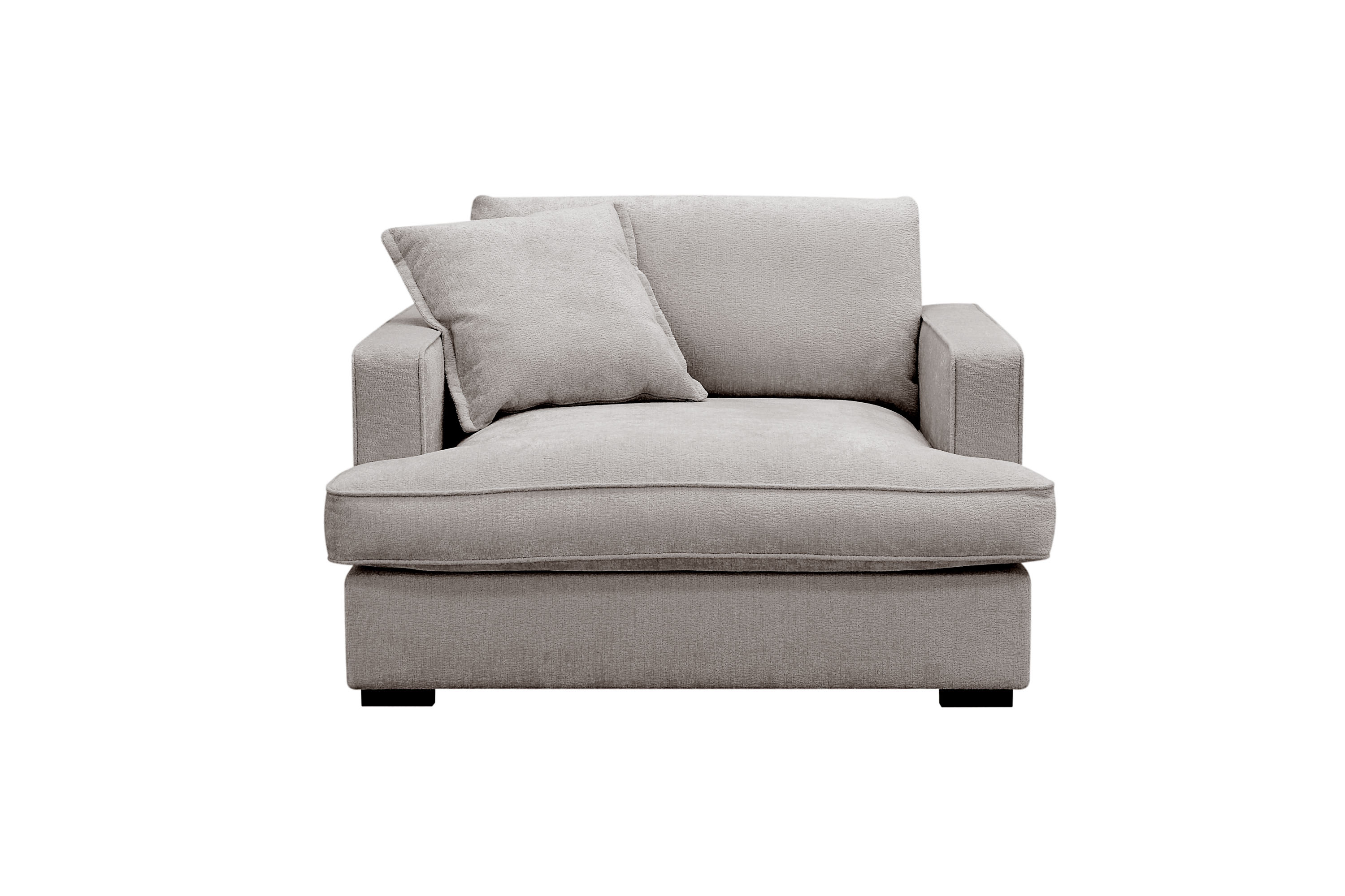 rossita lyx extra djup fåtölj - grå/brun chenille