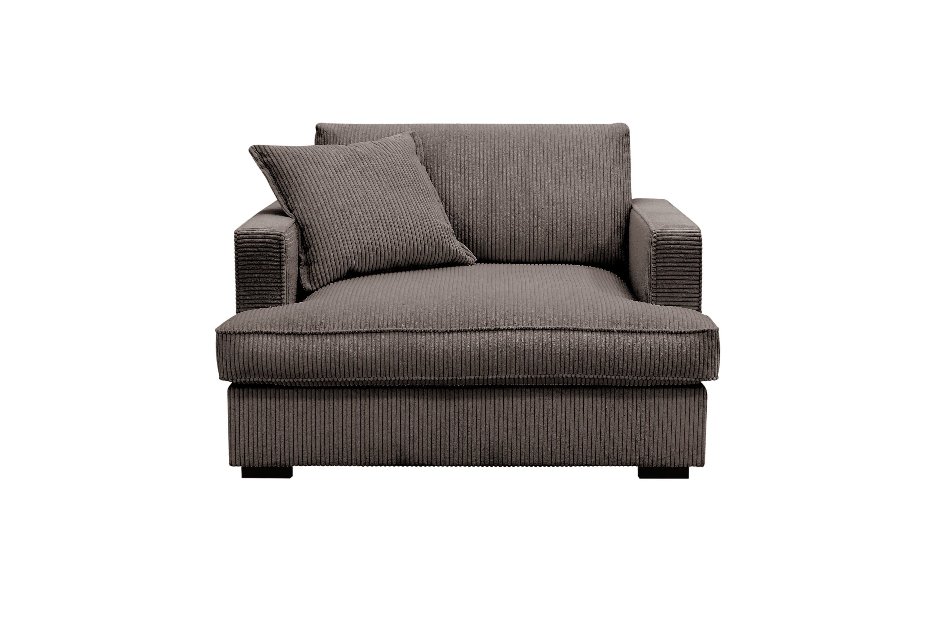 rossita lyx extra djup fåtölj - mörkgrå manchester