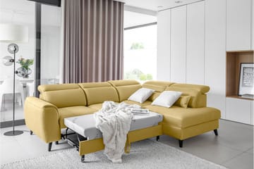 Sajda Bäddsoffa m. Schäslong 3-sits - Gul - Möbler - Vardagsrum - Bäddsoffor