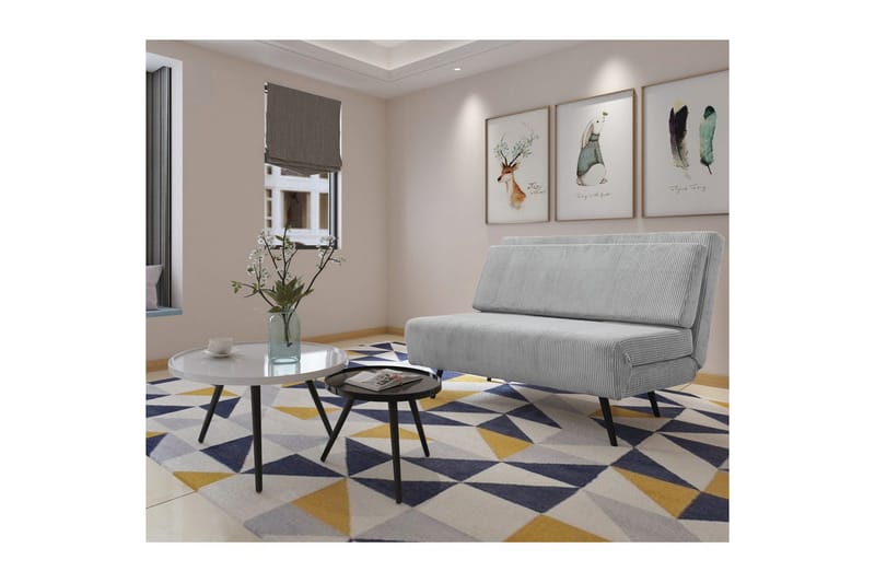 Sängsoffa Mallory Grå, Manchester/Metall/Trä - Grå, Manchester/Metall/Trä - Möbler - Vardagsrum - Bäddsoffor