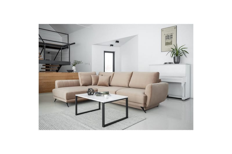 Sektion Eltap Larde 286x191x90 cm - Loco 20, Beige, Vänster - Möbler - Vardagsrum - Bäddsoffor