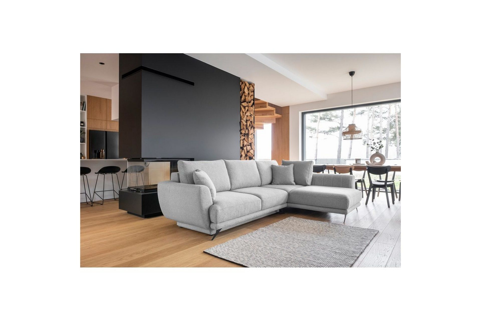 Sektion Eltap Larde 286x191x90 cm - Roko 4, Gr&aring;, H&ouml;ger