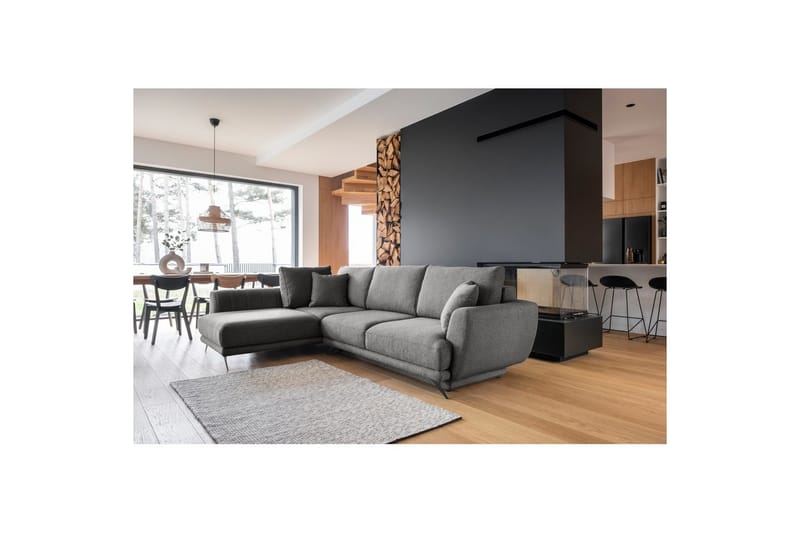 Sektion Eltap Larde 286x191x90 cm - Roko 5, Mörkgrå, Vänster - Möbler - Vardagsrum - Bäddsoffor