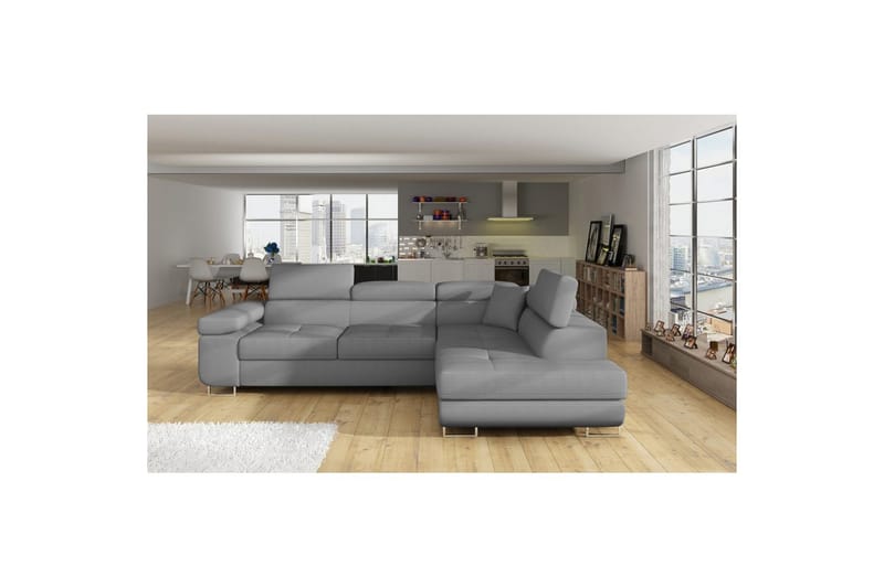 Sektionssoffa Eltap Anton 272x203x85 cm - Jarell 04, Ljusgrå, Höger - Möbler - Vardagsrum - Bäddsoffor