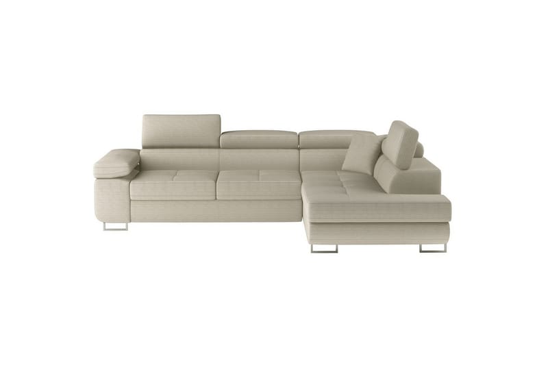 Sektionssoffa Eltap Anton 272x203x85 cm - Jarell 18, Ljusbeige, Höger - Möbler - Vardagsrum - Bäddsoffor