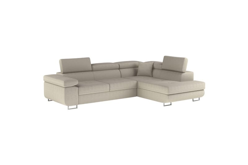 Sektionssoffa Eltap Anton 272x203x85 cm - Jarell 18, Ljusbeige, Höger - Möbler - Vardagsrum - Bäddsoffor