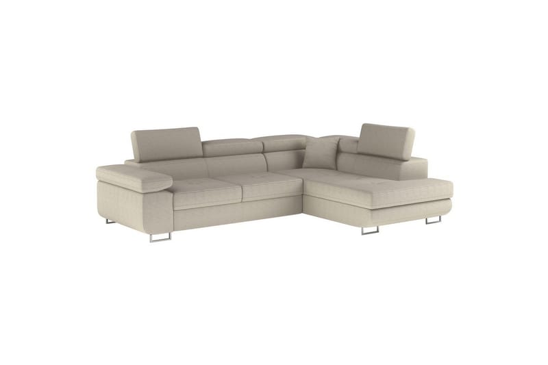 Sektionssoffa Eltap Anton 272x203x85 cm - Jarell 18, Ljusbeige, Höger - Möbler - Vardagsrum - Bäddsoffor