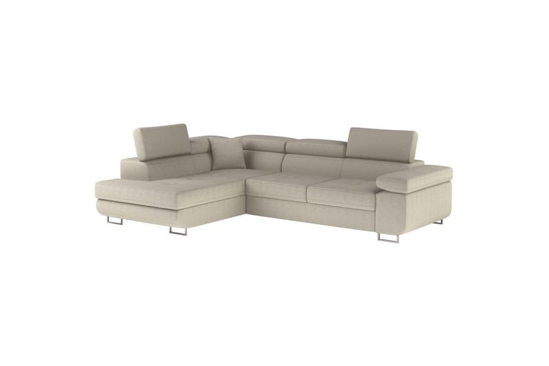 Sektionssoffa Eltap Anton 272x203x85 cm - Jarell 18, Ljusbeige, Vänster - Möbler - Vardagsrum - Bäddsoffor
