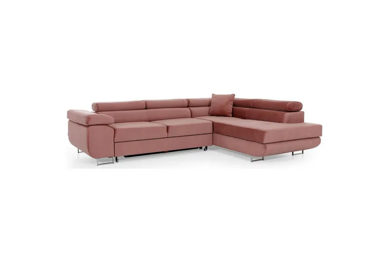 Sektionssoffa Eltap Anton 272x203x85 cm - Monolith 63, Rosa, Höger - Möbler - Vardagsrum - Bäddsoffor