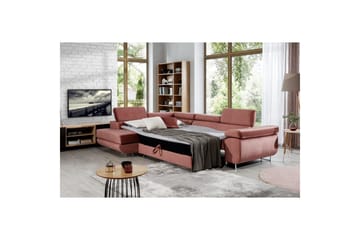 Sektionssoffa Eltap Anton 272x203x85 cm - Monolith 63, Rosa, Vänster - Möbler - Vardagsrum - Bäddsoffor