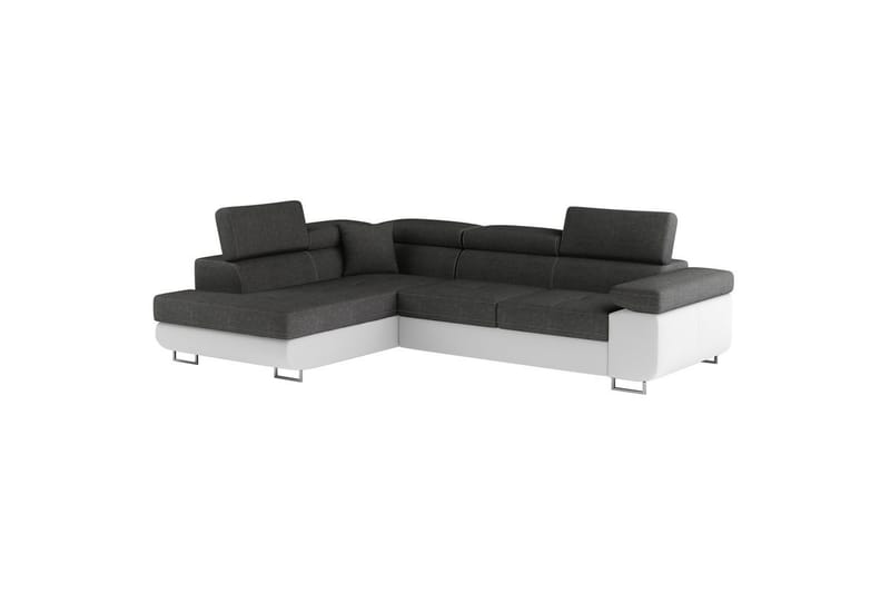 Sektionssoffa Eltap Anton 272x203x85 cm - Sawana 05, Soft 17, Grå, Vit, Vänster - Möbler - Vardagsrum - Bäddsoffor