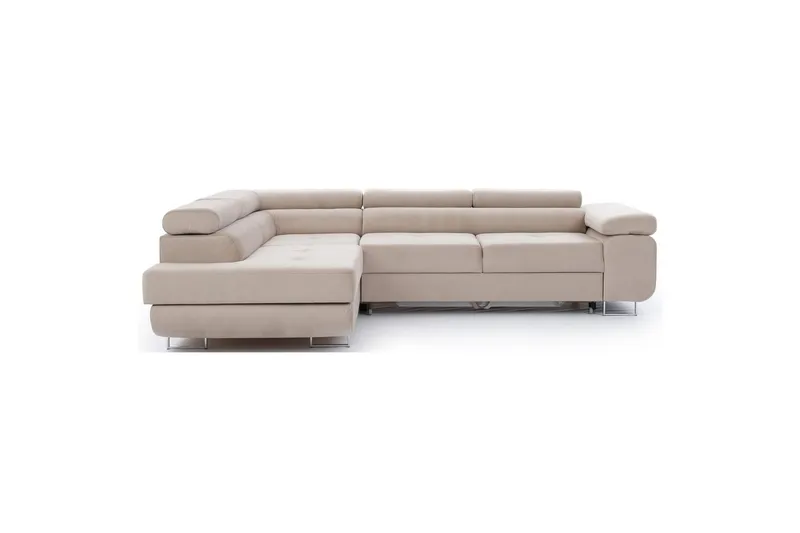Sektionssoffa Eltap Anton 272x203x85 cm - Paros 02, Beige, Vänster - Möbler - Vardagsrum - Bäddsoffor