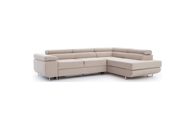 Sektionssoffa Eltap Anton 272x203x85 cm - Paros 02, Beige, Höger - Möbler - Vardagsrum - Bäddsoffor