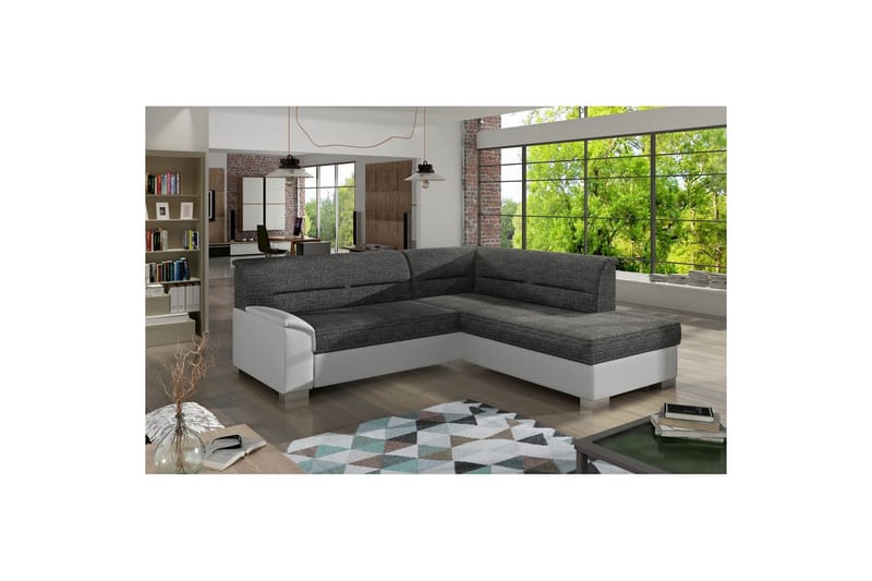 Sektionssoffa Eltap Bergen 247x214x83 cm - Berlin 02, Soft 17, Vit, Höger - Möbler - Vardagsrum - Bäddsoffor