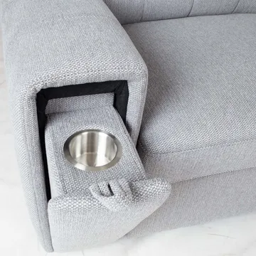Selmar 4-sits Höger L-formad Hörnbäddsoffa med Förvaring i Tyg - Grå - Möbler - Vardagsrum - Bäddsoffor