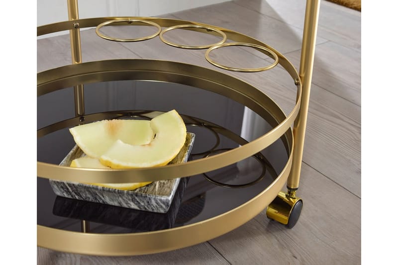 BJURTAN Drinkvagn 45x45 cm Guld - Möbler - Vardagsrum - Serveringsvagn & drinkvagn