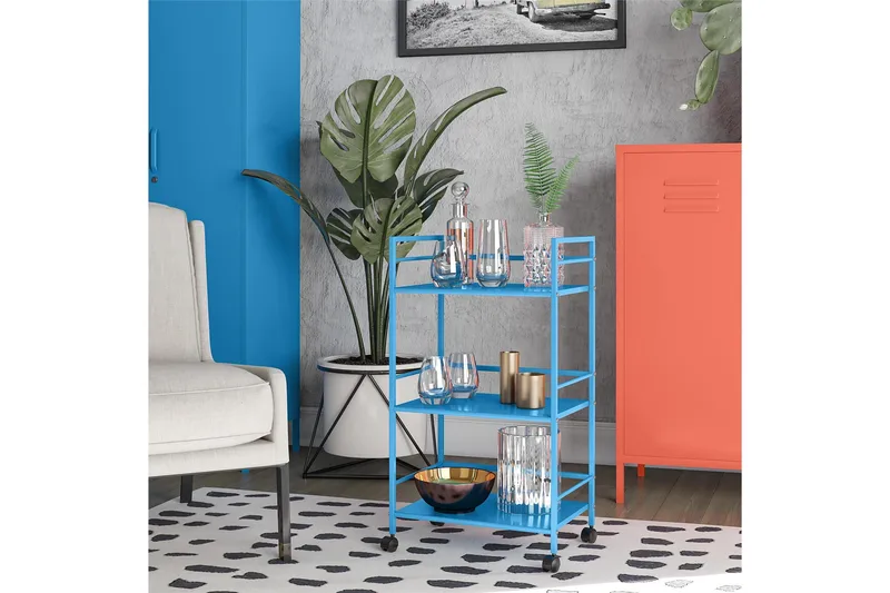 Cache Drinkvagn 43x29 cm Blå - Novogratz - Möbler - Vardagsrum - Serveringsvagn & drinkvagn