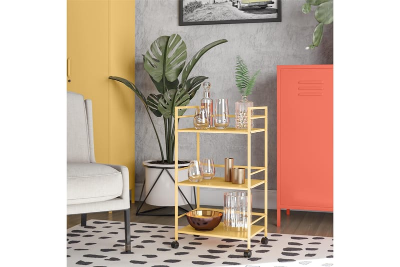 Cache Drinkvagn 43x29 cm Gul - Novogratz - Möbler - Vardagsrum - Serveringsvagn & drinkvagn
