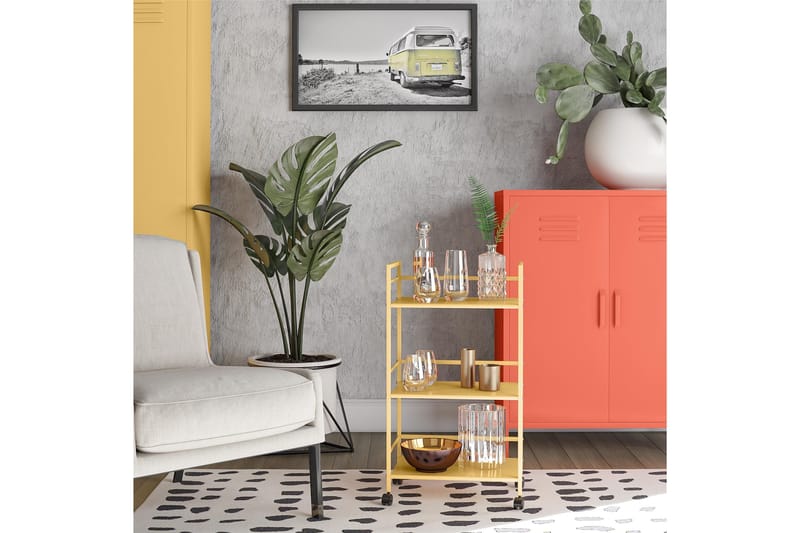 Cache Drinkvagn 43x29 cm Gul - Novogratz - Möbler - Vardagsrum - Serveringsvagn & drinkvagn