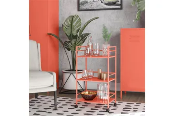 Cache Drinkvagn 43x29 cm Orange - Novogratz - Möbler - Vardagsrum - Serveringsvagn & drinkvagn