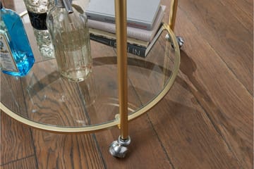 Hallbank Drinkvagn 57x57 cm - Guld - Möbler - Vardagsrum - Serveringsvagn & drinkvagn
