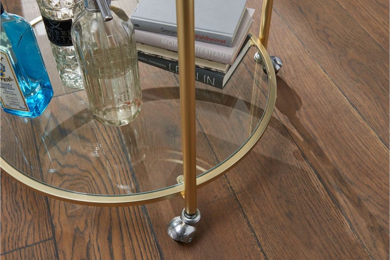 Hallbank Drinkvagn 57x57 cm - Guld - Möbler - Vardagsrum - Serveringsvagn & drinkvagn