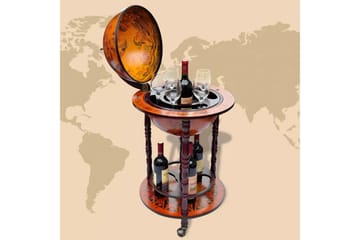 Jordglobsbar på hjul - Eukalyptusträ - Möbler - Vardagsrum - Serveringsvagn & drinkvagn