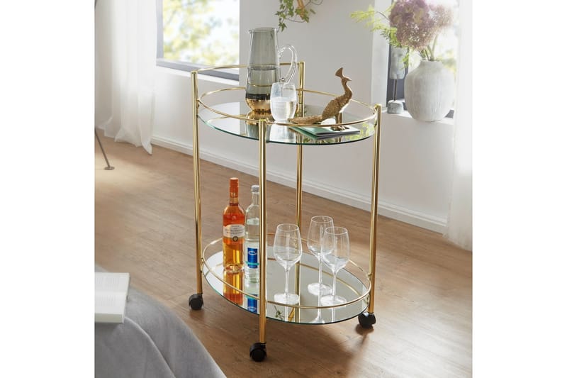 KARIELYS Drinkvagn 67x46 cm Guld - Möbler - Vardagsrum - Serveringsvagn & drinkvagn
