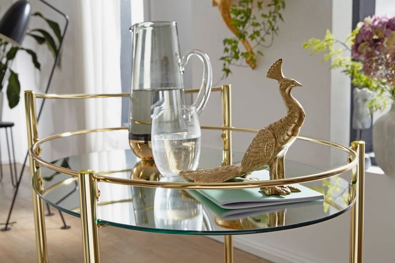 KARIELYS Drinkvagn 67x46 cm Guld - Möbler - Vardagsrum - Serveringsvagn & drinkvagn