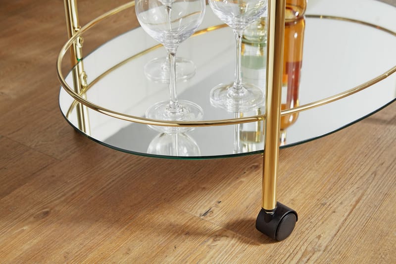 KARIELYS Drinkvagn 67x46 cm Guld - Möbler - Vardagsrum - Serveringsvagn & drinkvagn