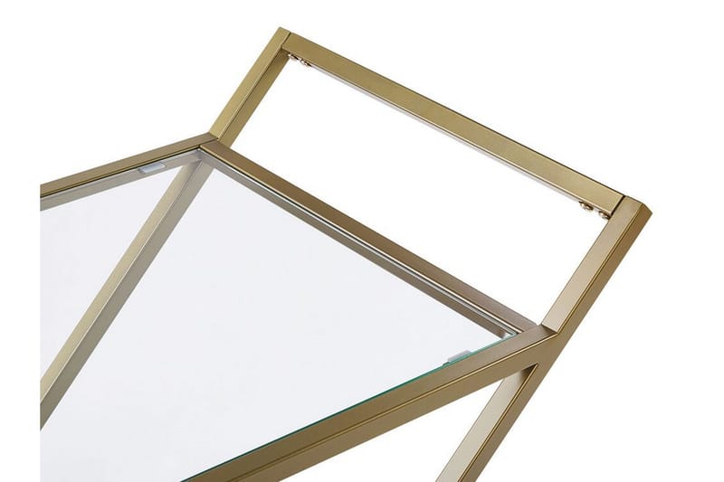 Serveringsvagn glas/guld IVERA - Guld - Möbler - Vardagsrum - Serveringsvagn & drinkvagn