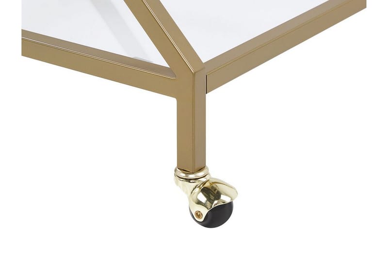 Serveringsvagn glas/guld IVERA - Guld - Möbler - Vardagsrum - Serveringsvagn & drinkvagn