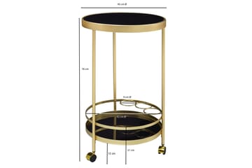 Thruston Drinkvagn 45x45 cm - Guld - Möbler - Vardagsrum - Serveringsvagn & drinkvagn