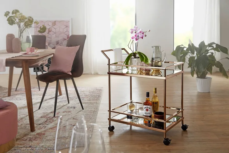 Yopps Drinkvagn 65x45 cm - Guld - Möbler - Vardagsrum - Serveringsvagn & drinkvagn