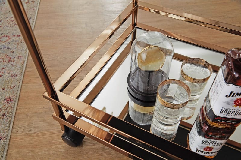 Yopps Drinkvagn 65x45 cm - Guld - Möbler - Vardagsrum - Serveringsvagn & drinkvagn