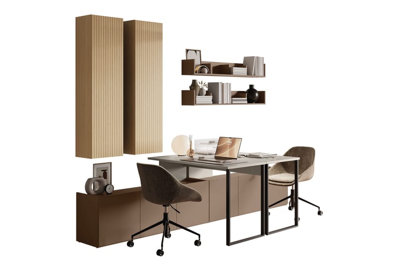 Sigmana Möbelset För Vardagsrum - Ljusgrå/Beige - Möbler - Vardagsrum - Möbelset för vardagsrum