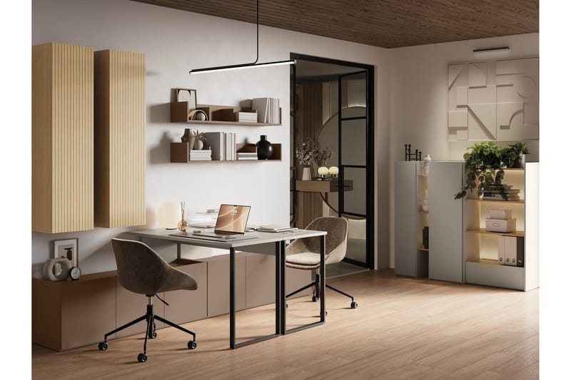 Sigmana Möbelset För Vardagsrum - Ljusgrå/Brun/Beige - Möbler - Vardagsrum - Möbelset för vardagsrum