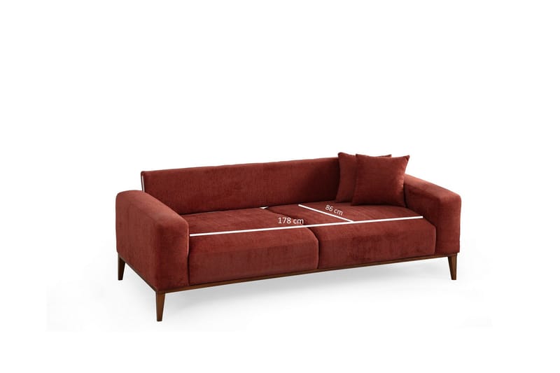 Sinor Bäddsoffa 4-sits - Röd - Möbler - Vardagsrum - Bäddsoffor - 4-sits bäddsoffa