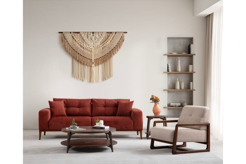 Sinor Bäddsoffa 4-sits - Röd - Möbler - Vardagsrum - Bäddsoffor - 4-sits bäddsoffa