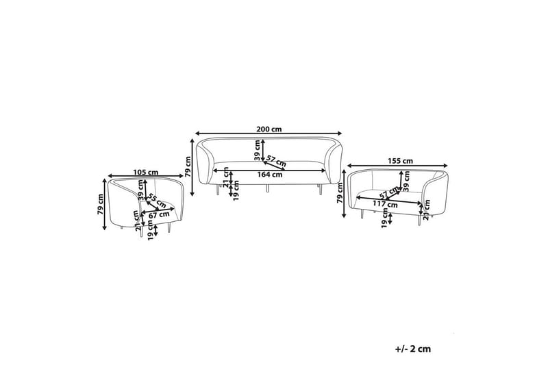 6-sits Soffgrupp Loen Vit - Vit - Möbler - Vardagsrum - Soffgrupper