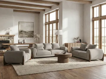 Soffgrupp 6-sits Vinliden - Taupe - Möbler - Vardagsrum - Soffgrupper