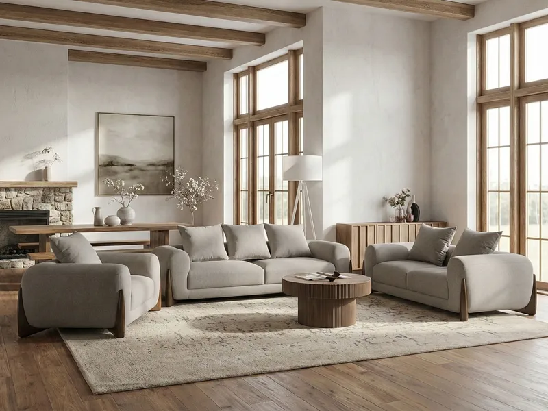 Soffgrupp 6-sits Vinliden - Taupe - Möbler - Vardagsrum - Soffgrupper