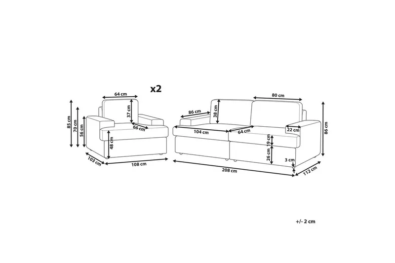 Soffgrupp Alla Beige - Beige - Möbler - Vardagsrum - Soffgrupper