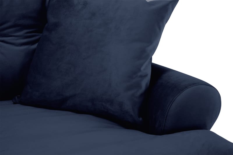 Andrew Soffgrupp 2-sits Soffa + Fåtölj + Fotpall i Sammet - Blå - Möbler - Vardagsrum - Soffgrupper - Howard soffgrupp