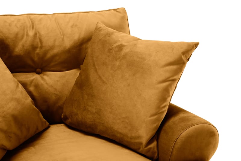 Andrew Soffgrupp 2+1 Sammet - Mörkgul - Möbler - Vardagsrum - Soffgrupper - Howard soffgrupp