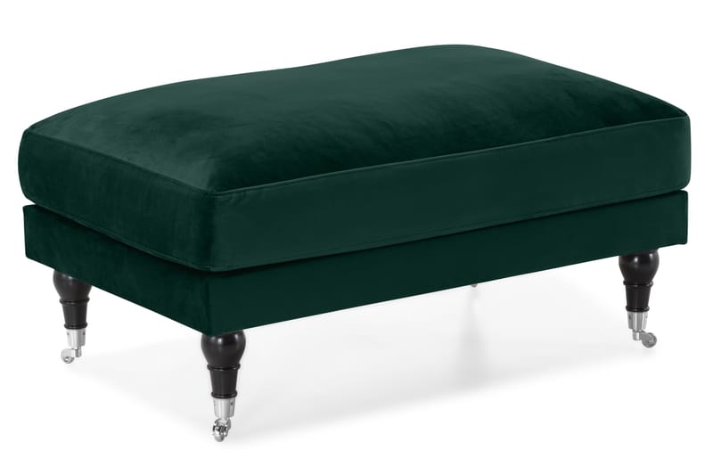 Andrew Soffgrupp 3-sits + 2-sits Soffa + Fåtölj + Fotpall i Sammet - Grön - Möbler - Vardagsrum - Soffgrupper - Howard soffgrupp