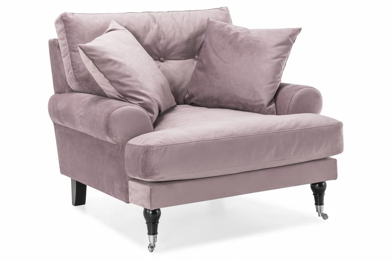 Andrew Soffgrupp 3-sits + 2-sits Soffa + Fåtölj + Fotpall i Sammet - Lila - Möbler - Vardagsrum - Soffgrupper - Howard soffgrupp